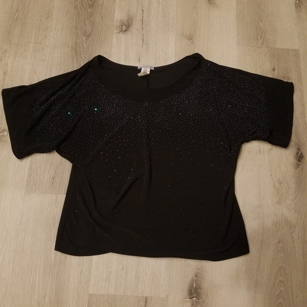 Bleeker & Mcdougal Embellished Beaded Blouse Size XL Petite